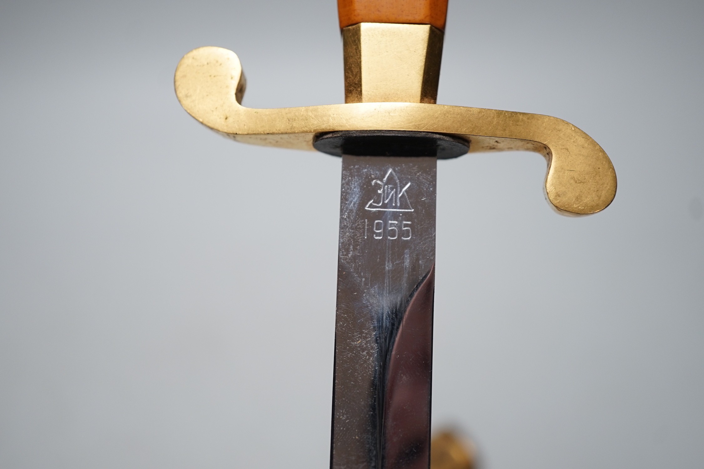 A USSR Soviet navy officer's dress dagger dated 1955
